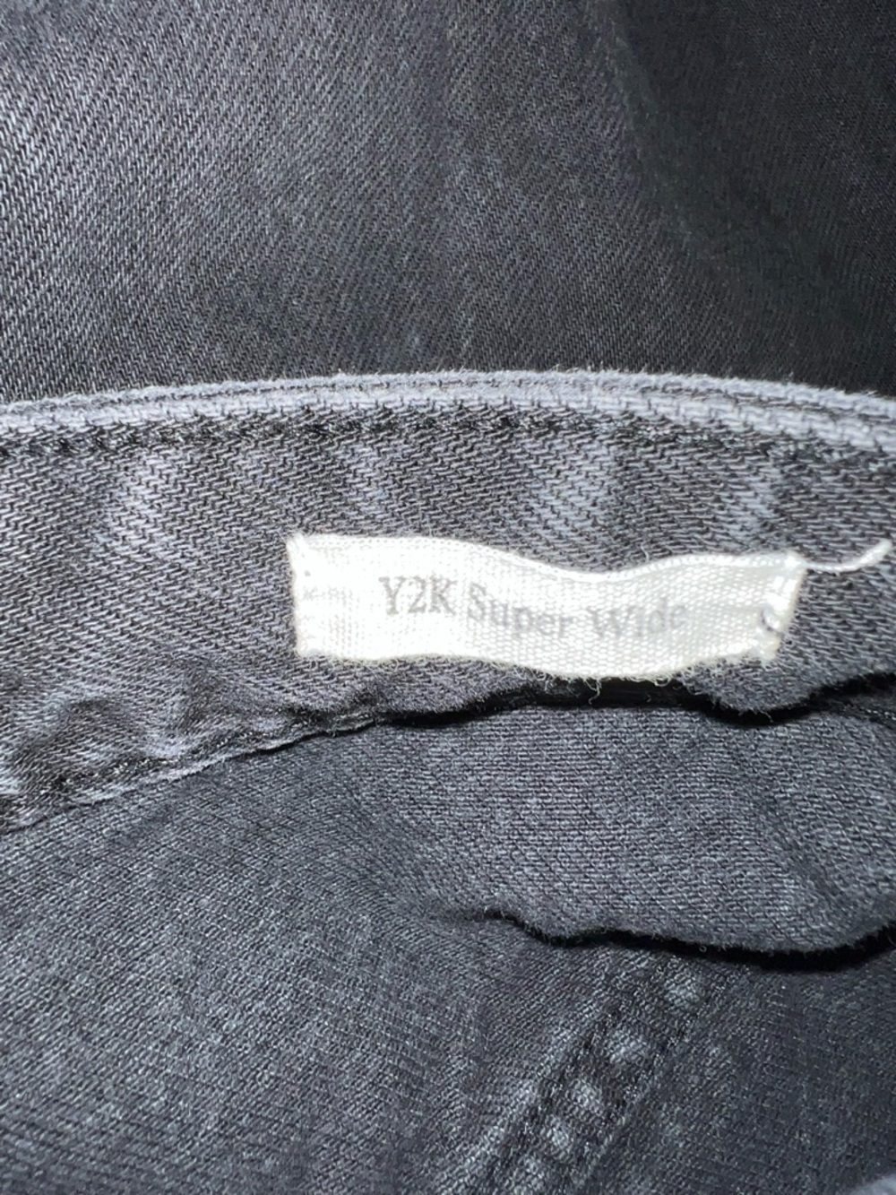 ⚫️COTTON ON: Men’s size 32, black Y2K super wide style denim jeans, preowned⚫️ - Picture 5 of 14